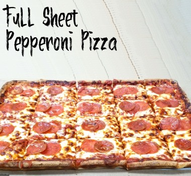 full sheet pepperoni pizza